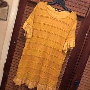 🌻Fall Dark Yellow🌻 Short Sleeve Dress Size Large